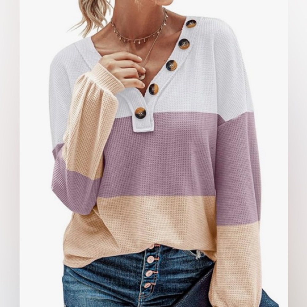 NWT WAFFLE KNIT SWEATER M